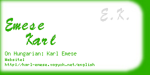emese karl business card